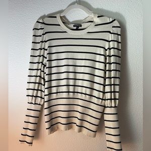 NWOT Striped Black Sweater XXL